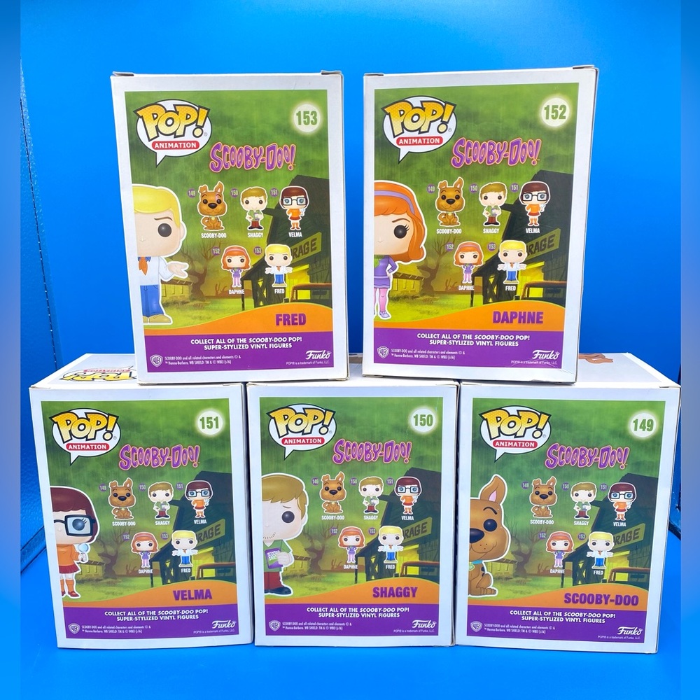 Funko Pop! Scooby-Doo: Shaggy Scooby-Doo Velma Daphne Fred #149-#153 - Set Of 5 - Picture 4 of 9